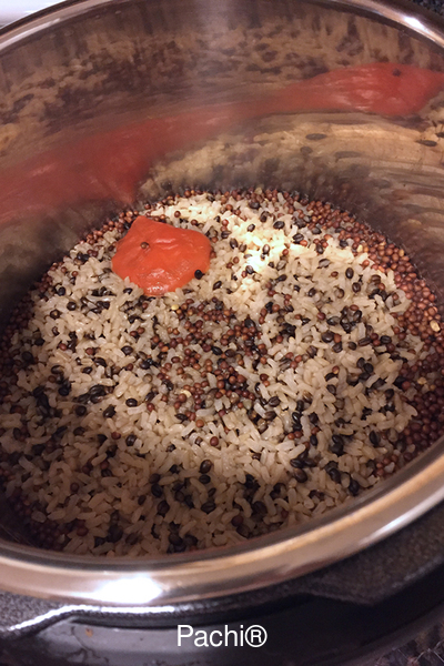 Arepas arroz integral y Frijoles con ojo negro