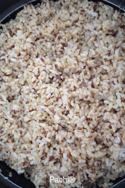 Arepas de arroz integral y semillas de Lino